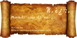 Munkácsy Éva névjegykártya