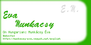 eva munkacsy business card